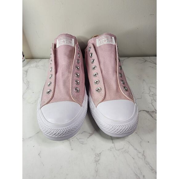 Converse Pink Chuck Taylor All Star Laceless Slip-On Sneaker Men 10 Women 12 - Picture 6 of 6